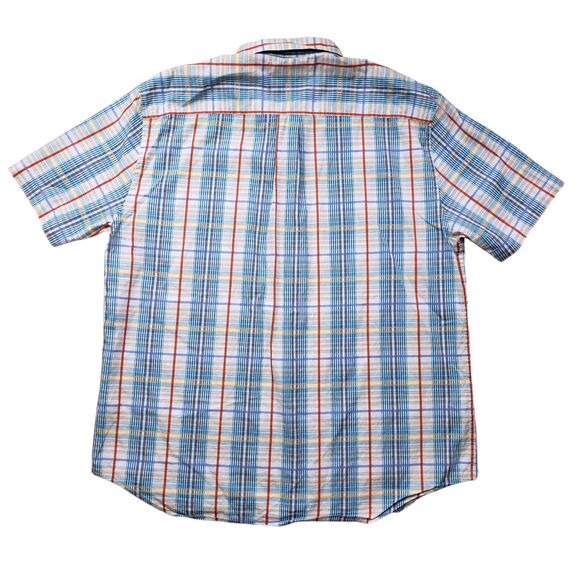 Tommy Bahama Plaid Shirt Mens XL Cotton Silk Short Sleeve Button Up - Picture 6 of 7